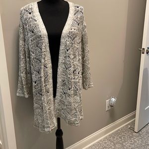 Plus size 2X 3/4 length sleeve cardigan